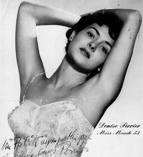 Hoa hậu thế giới / Miss World / Miss Monde lần thứ ba năm 1952 Denise Perrier (Pháp)